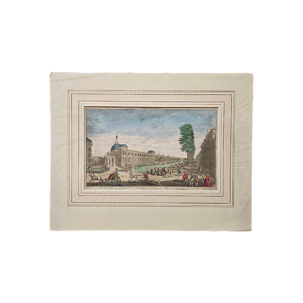 Opticaprent van de Blaak en Beurs te Rotterdam, Ophalen of Verzenden, Militair, Overige technieken, Met passe-partout