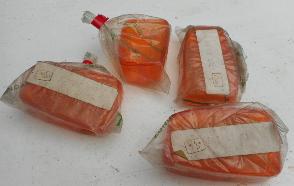 4 originele Luxor Zundapp knipperlicht glaasjes. (NOS), Ophalen of Verzenden, Nieuw, Overige typen