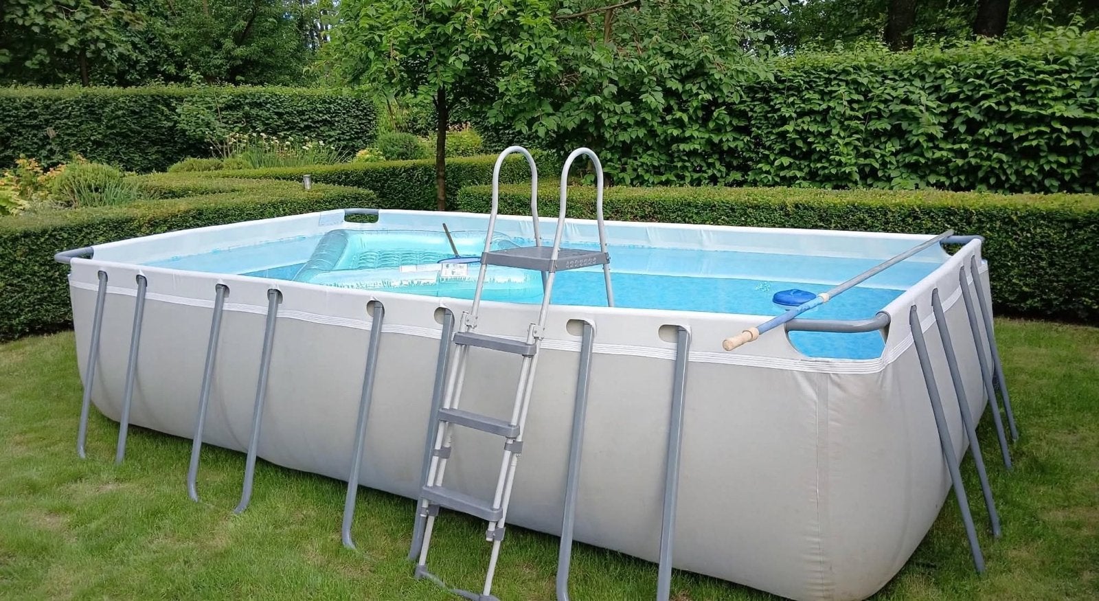 Avenli Opzetzwembad 5x3x1.10m Compleet met Verwarming, Tuin en Terras, Ophalen, Gebruikt, 80 tot 120 cm, 300 cm of meer