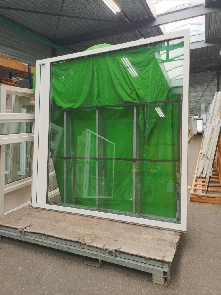 Aluminium Vast kozijn  b250 x h250 cm Wit  -2341-, Niet ingevuld, Niet ingevuld, Aluminium, Ophalen of Verzenden