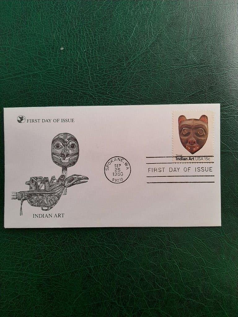 Amerika USA FDC Indian Art 1980, Verzenden, Envelop