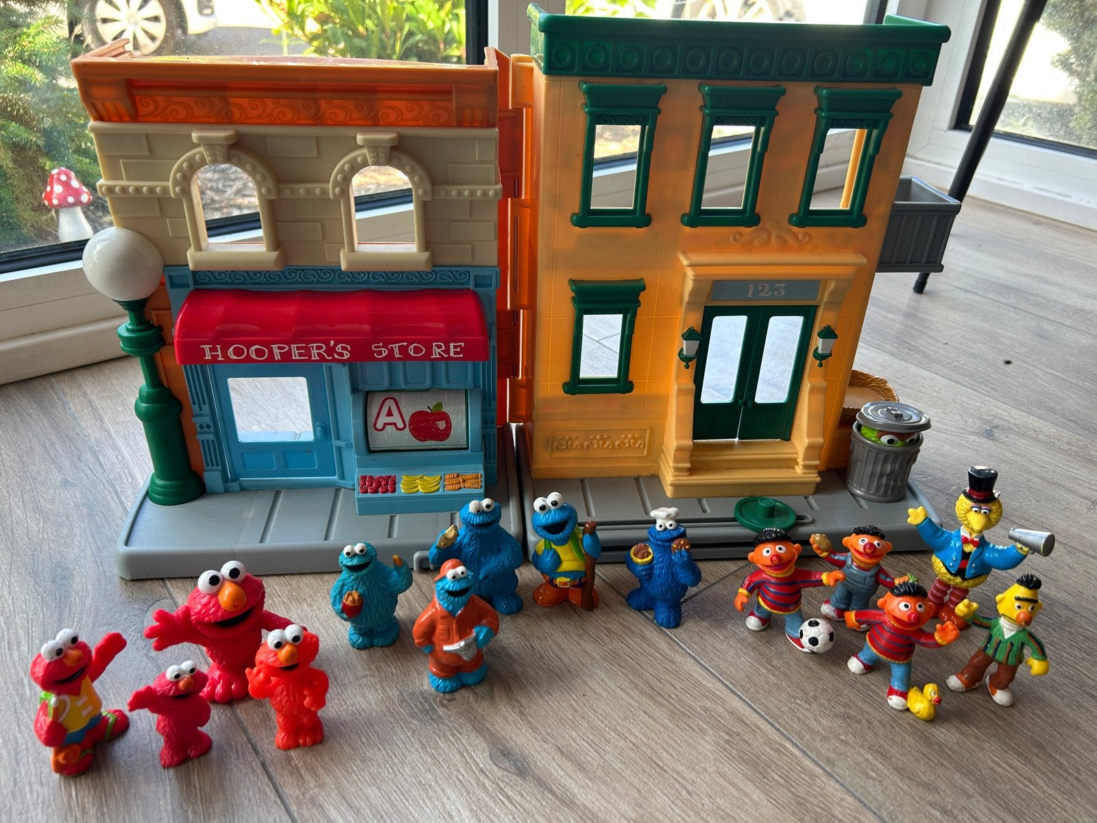 Sesamstraat 123 Hooper’s Store met 14 figuren, Ophalen of Verzenden, Gebruikt