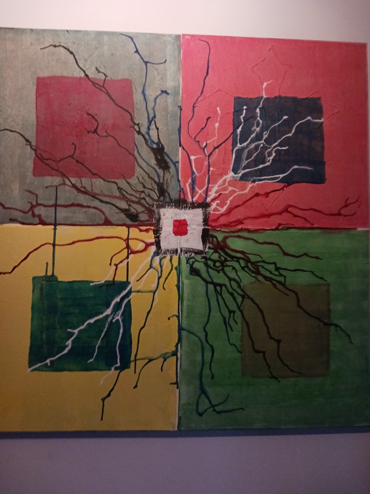 Abstract schilderij, Ophalen