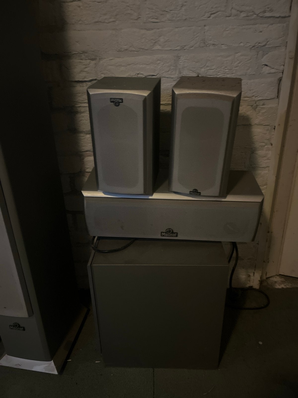 Magnat speakerset met Panasonic versterker en dvd-speler, Ophalen, Gebruikt, Geschikt voor surround/home cinema, Magnat