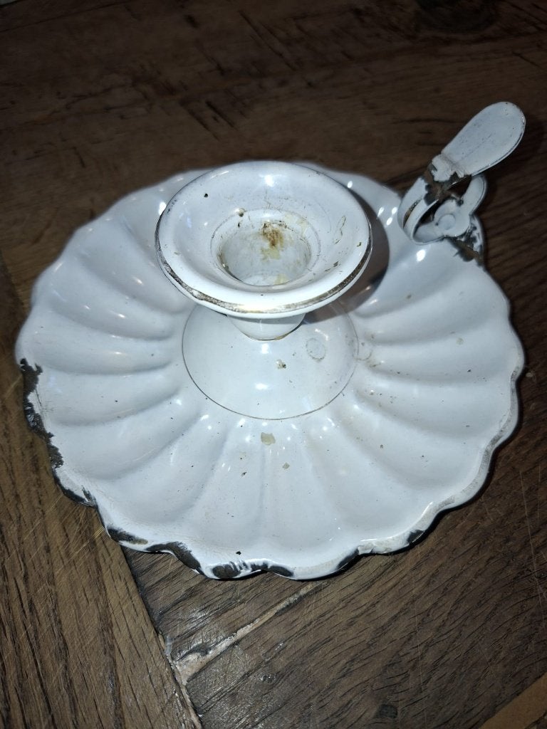 oud email kaarsenhouder, jaren 1800-1900, Ophalen of Verzenden