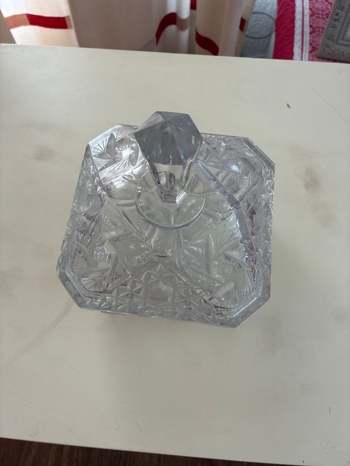 Vintage Kristallen Bonbonnière met Deksel, Ophalen of Verzenden