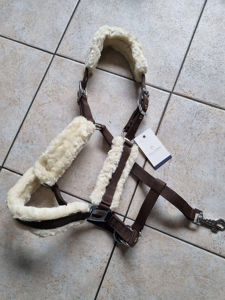 Halster Cob van Equitheme nieuw met kaartje, Dieren en Toebehoren, Bruin, Nieuw, Ophalen of Verzenden, Met bont