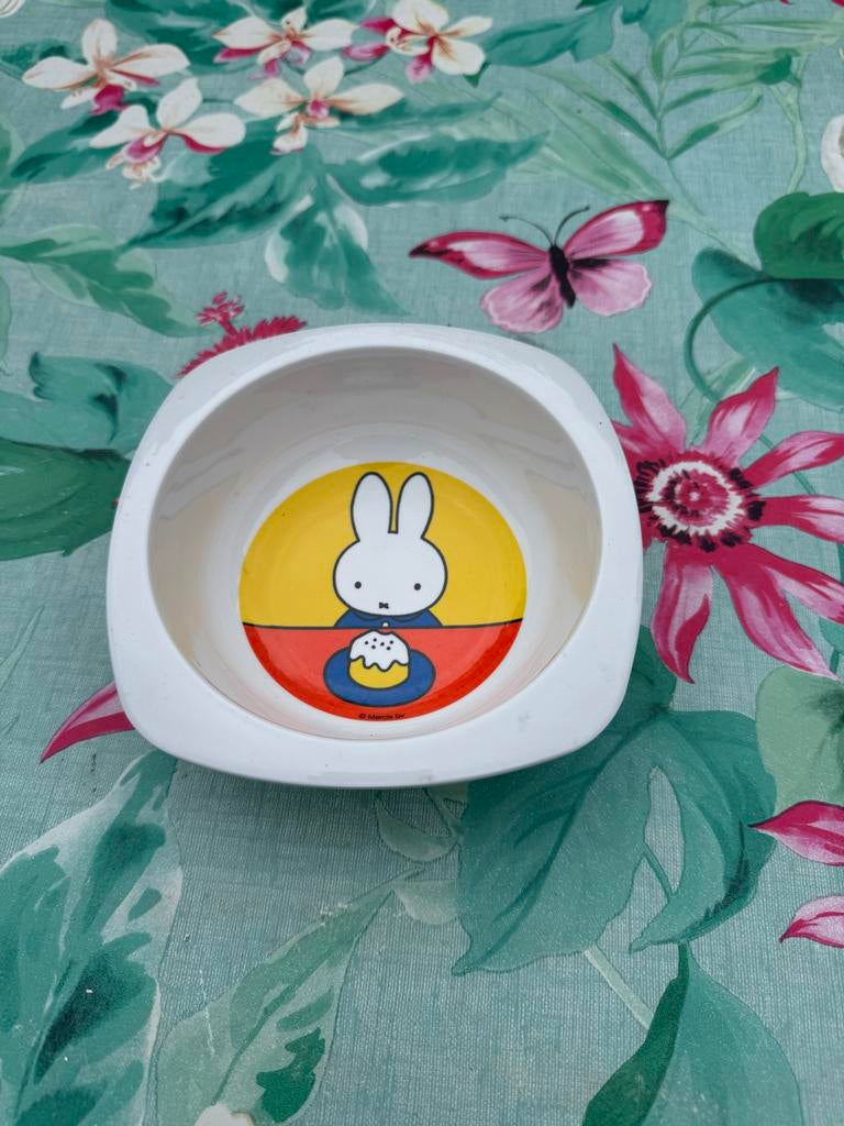 Nijntje kommetje - Melamine - Wit met Nijntje print, Ophalen of Verzenden, Gebruikt