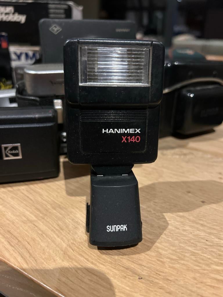 Hanimex X140 flitser met Sunpak adapter, Ophalen of Verzenden, Gebruikt, Overige merken