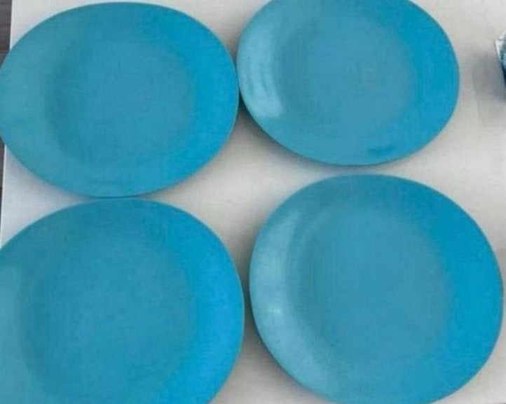 4 Grote Blauwe Bijenkorf Borden, Ophalen of Verzenden, Gebruikt
