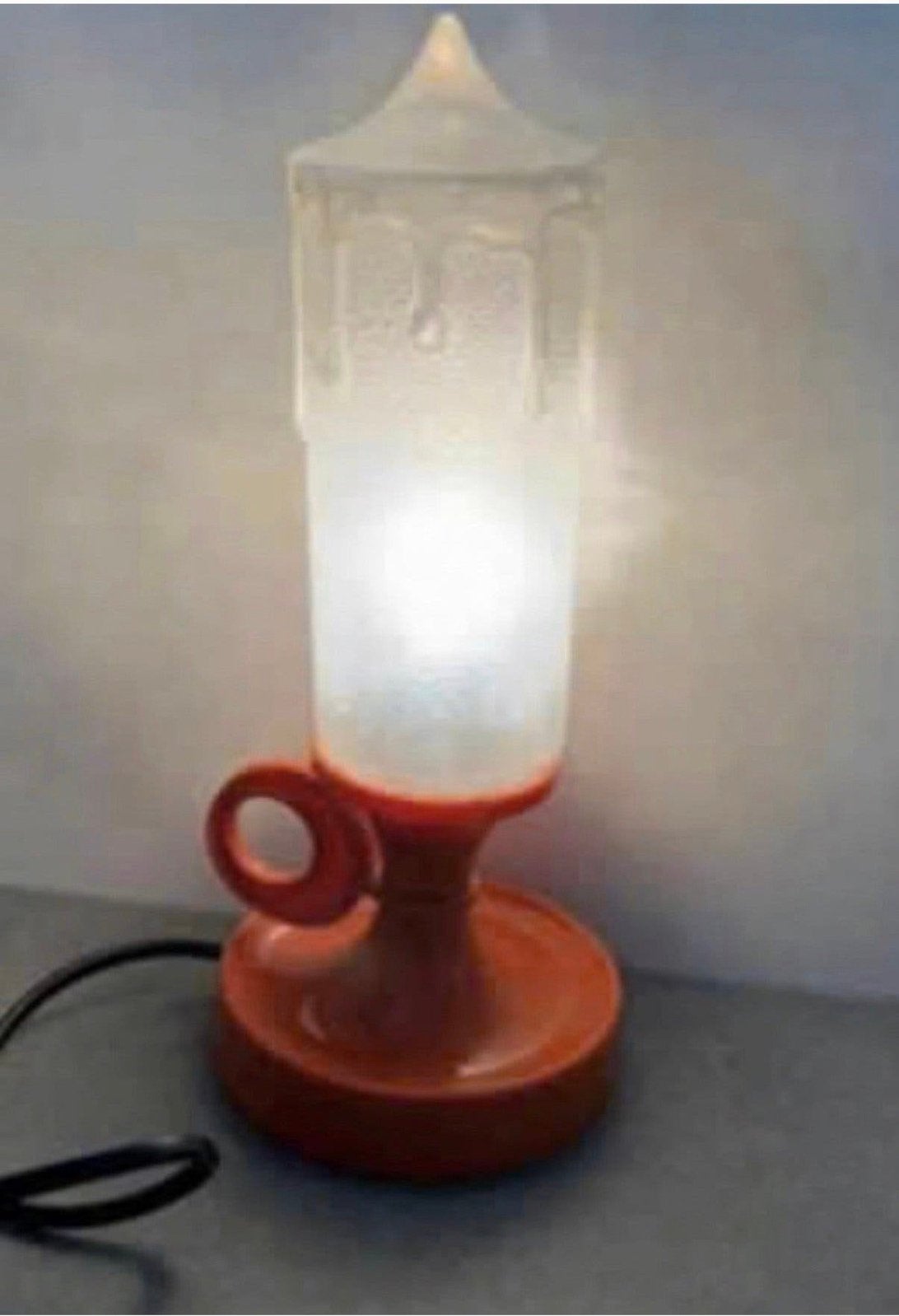 Vintage Richard Essig lamp in glas en oranje, Ophalen of Verzenden, Huis en Inrichting