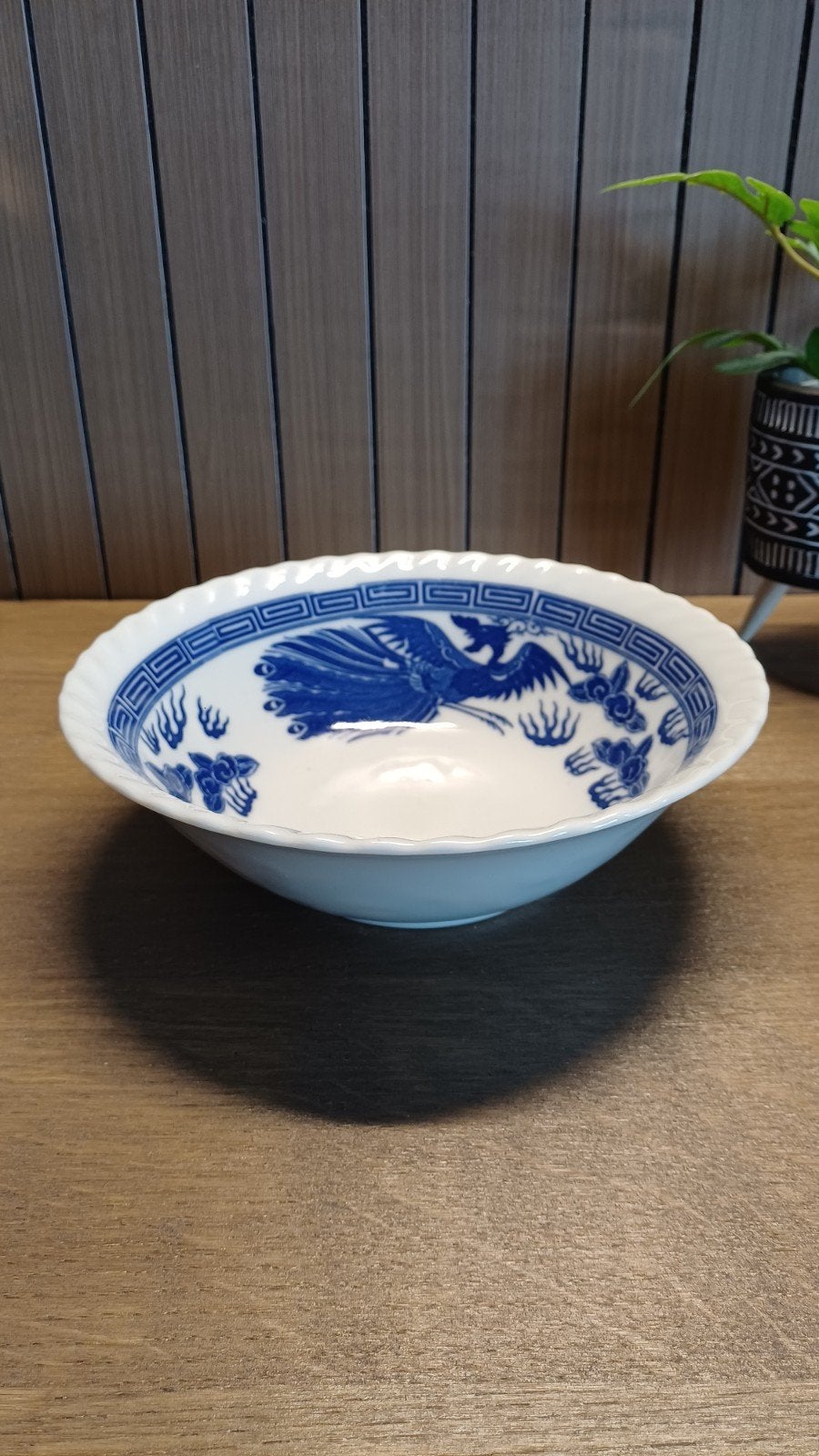 Vintage Chinese kom 18 cm – Draak & Fenik, Antiek en Kunst, Ophalen of Verzenden