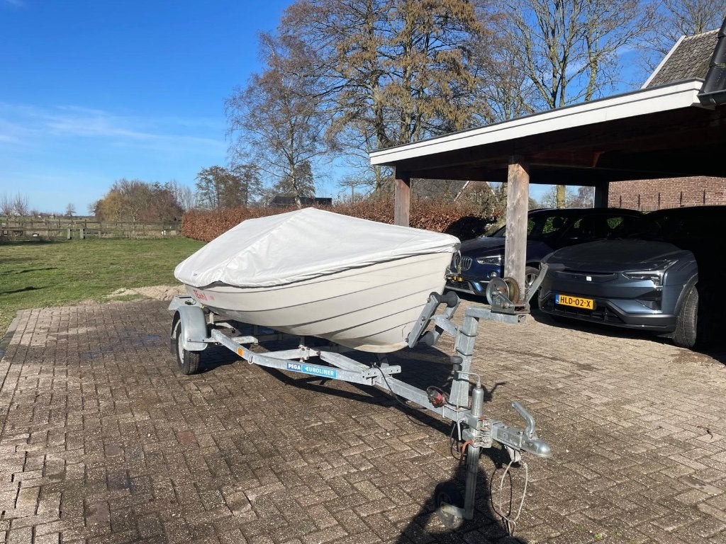 Terhi Saiman + Trailer, Kussenset, Dektent & 5 PK Mercury!, Ophalen, Gebruikt, 4 m, Terhi