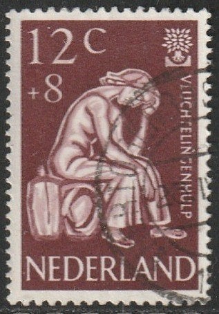 Nederland 1960 736 Vluchtelingen 12c, Gest Den Bosch, Ophalen of Verzenden, Na 1940, Gestempeld