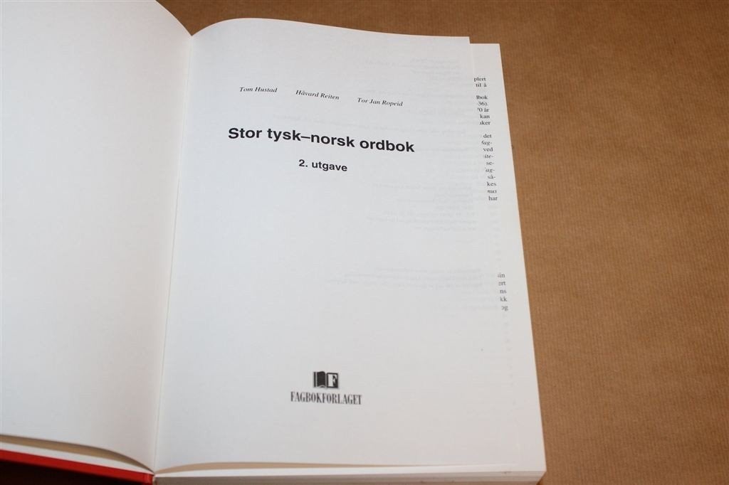 Stor Tysk-Norsk Ordbok — Duits-Noors Woordenboek 2011, Ophalen of Verzenden, Gelezen, Van Dale, Duits