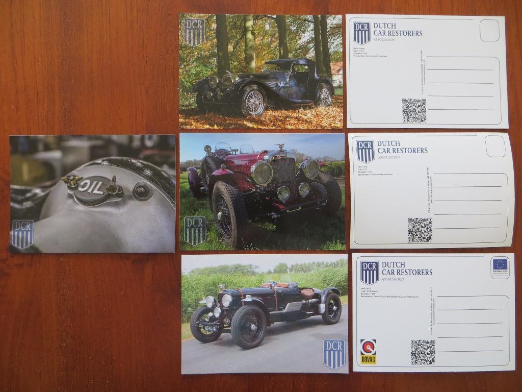 Ansichtkaarten Alvis TC21, Jaguar SS100, Alvis 12/70 Special, Ophalen of Verzenden, Nieuw, Overige merken