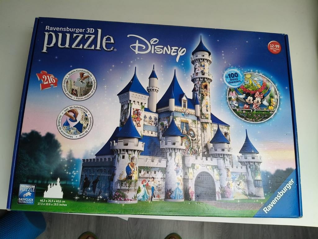Ravensburger 3d puzzel, Disney Kasteel, Ophalen of Verzenden, Minder dan 500 stukjes, Zo goed als nieuw, Rubik's of 3D-puzzel