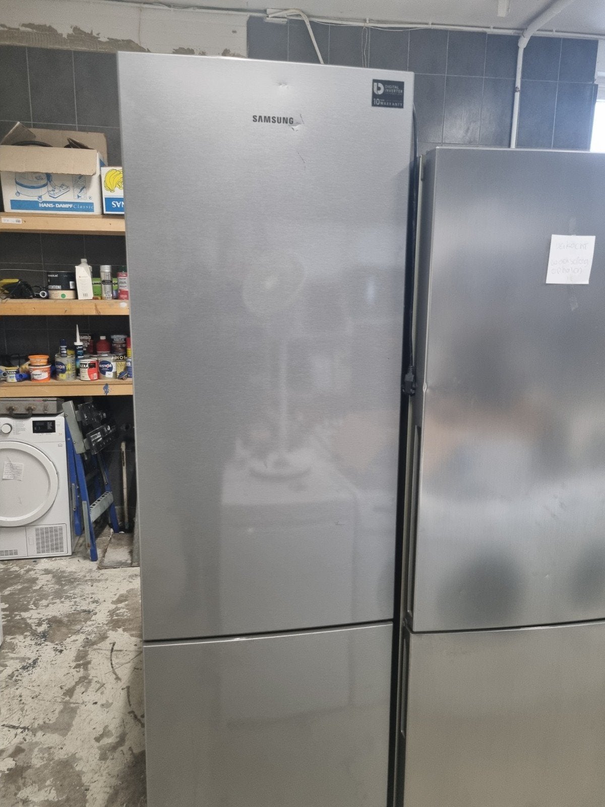Samsung Koelkast met Vriezer - Zo goed als nieuw, Ophalen, 200 liter of meer, 60 cm of meer, Met aparte vriezer