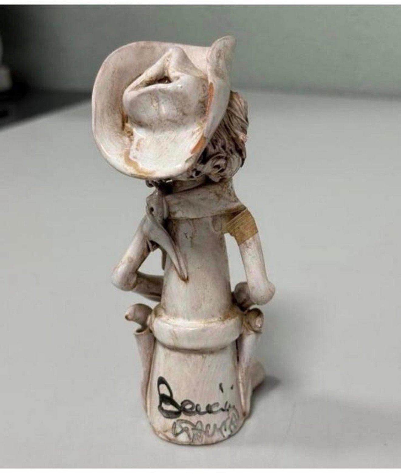Vintage Dino Bencini Beeldje Brandweerman Italië Gesigneerd, Verzamelen, Beelden en Beeldjes, Ophalen of Verzenden, Gebruikt