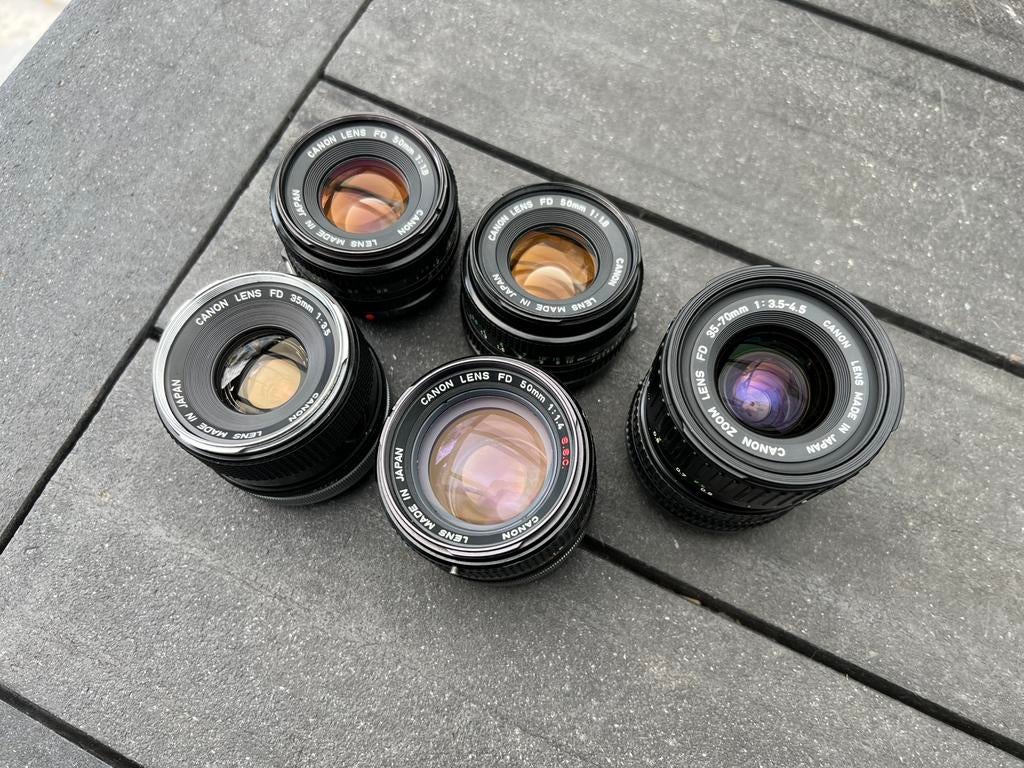 Canon FD lenzen | 35mm 50mm 35-70mm 35-105mm [GOED LEZEN!], Verzenden, Zo goed als nieuw, Standaardlens