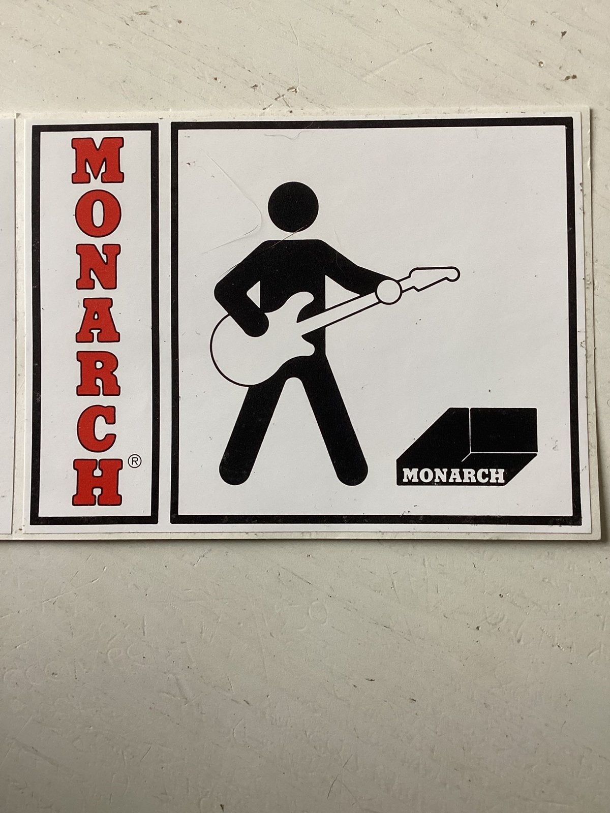 Sticker Monarch (gitaarmerk), Verzenden, Zo goed als nieuw, Merk