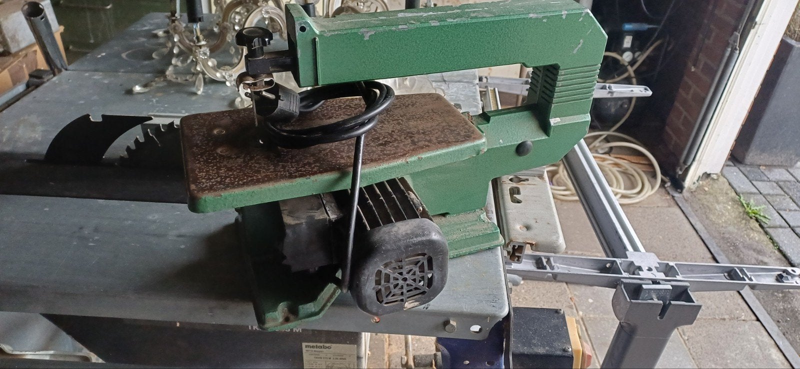 Ferm FZ-13/330 Elektrische Figuurzaagmachine, Minder dan 30 mm, Gebruikt, Ophalen of Verzenden, Ferm