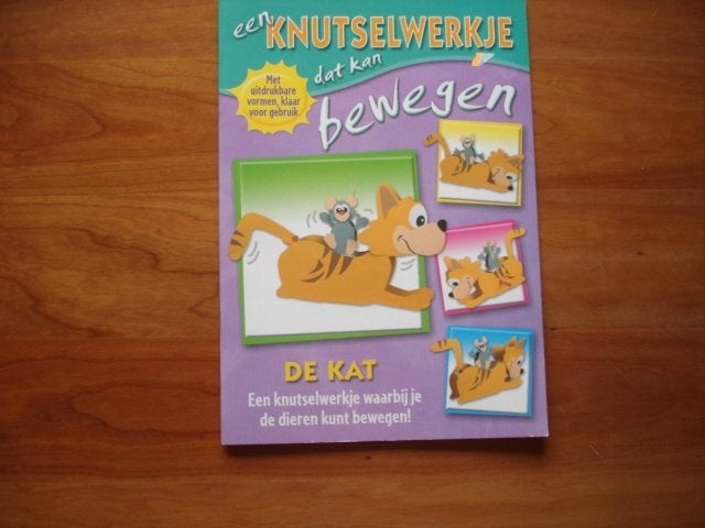 kleuter,03(3700) de kat. een knutselwerkje dat kan bewegen, Boeken, Ophalen of Verzenden, Zo goed als nieuw, Fictie algemeen