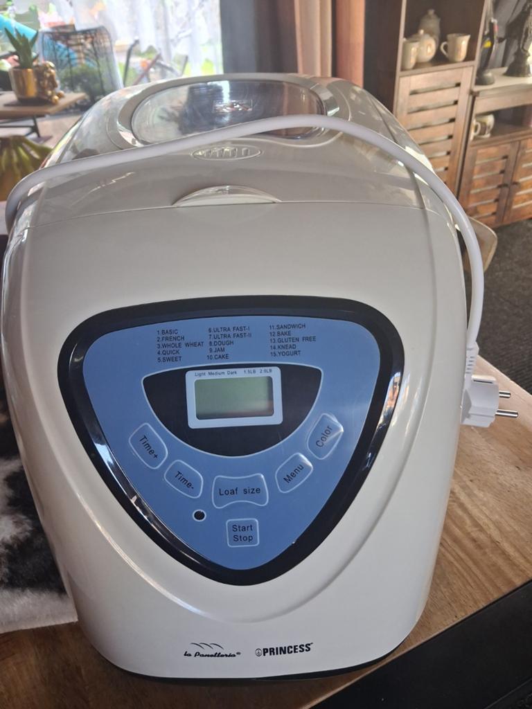 Princess Broodmachine - La Panetteria, Witgoed en Apparatuur, Broodbakmachines, Gebruikt, Met timer, 800 tot 1200 gram deeg, Meer dan 10 programma's