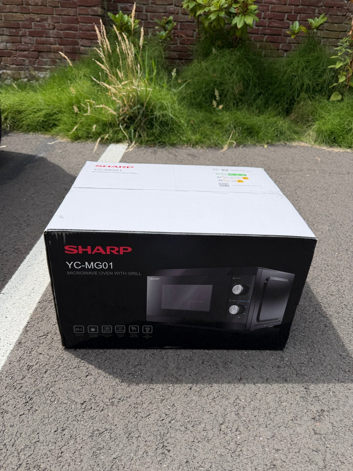 SHARP YC-MG01 Magnetron met grill - Nieuw in doos, Ophalen, Minder dan 45 cm, Magnetron, Draaiplateau