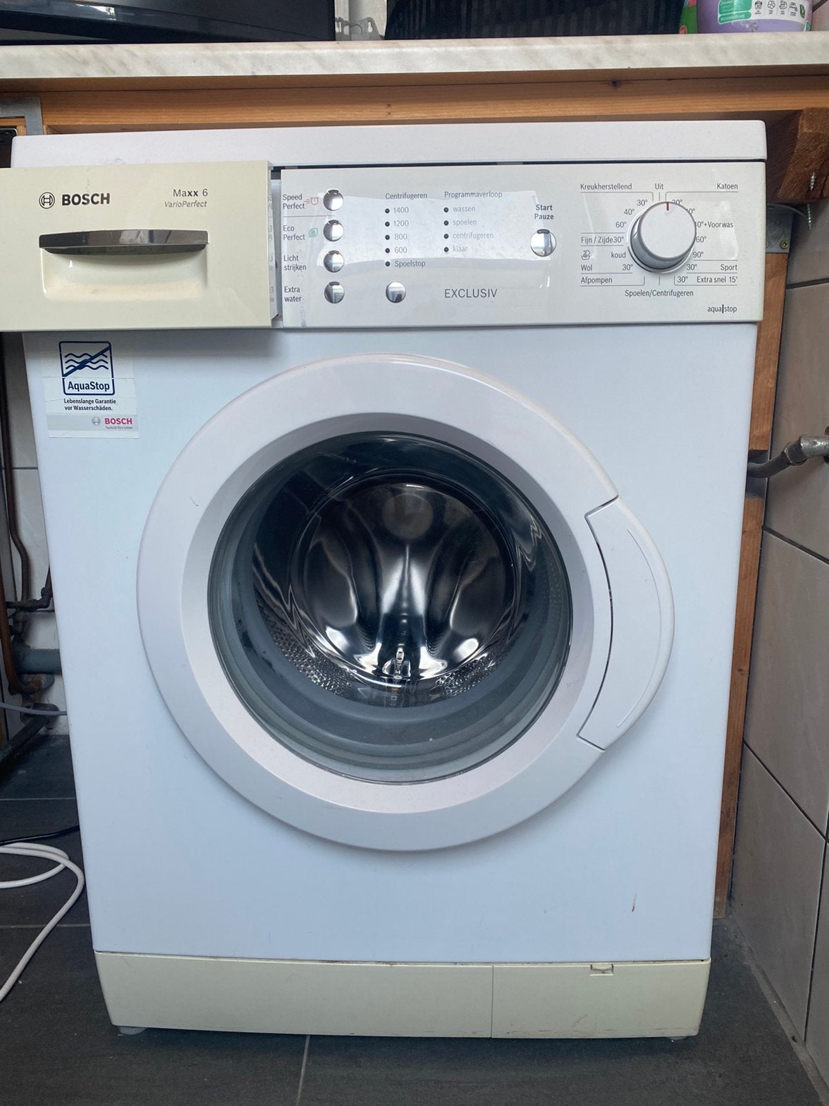 Bosch Maxx 6 VarioPerfect Exclusiv – 6 kg – 1400 tpm, Ophalen, Gebruikt, 8 tot 10 kg, 1600 toeren of meer