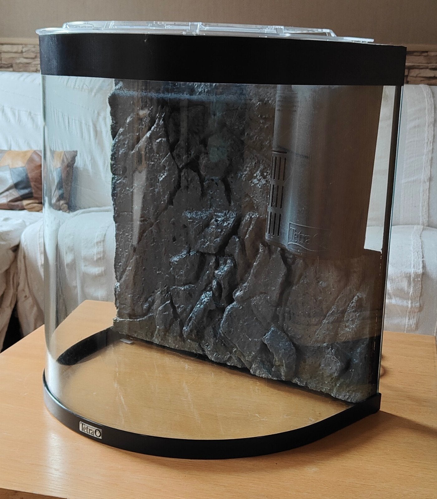 Kwart rond aquarium, Dieren en Toebehoren, Vissen | Aquaria en Toebehoren, Ophalen, Zo goed als nieuw, Leeg aquarium