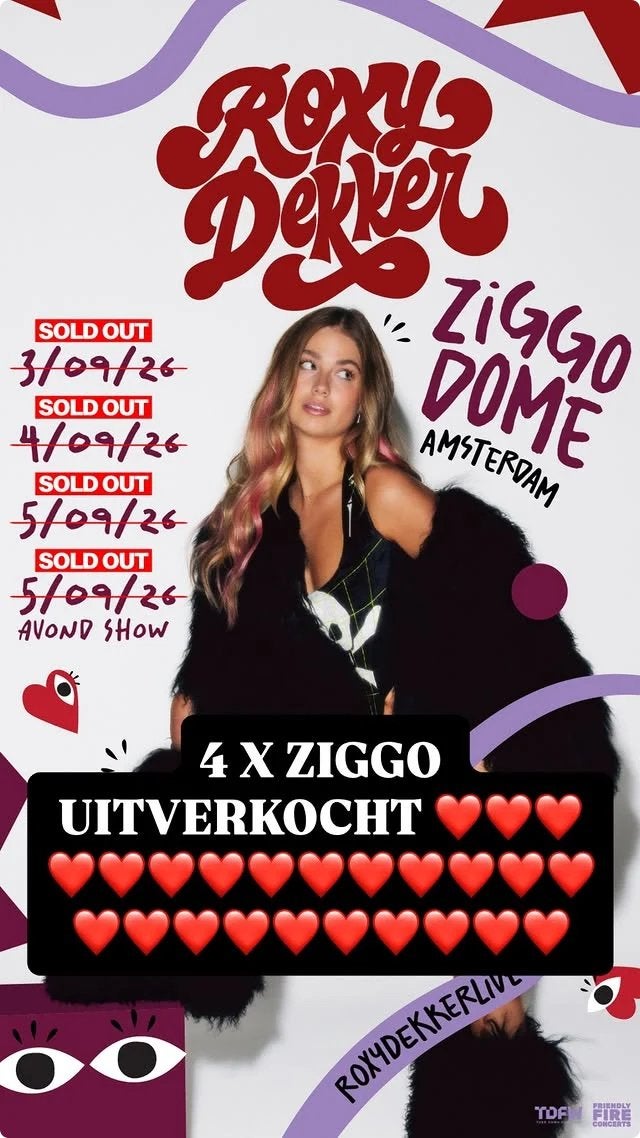 Tickets Roxy Dekker 04-09-2026, Tickets en Kaartjes, Concerten | Nederlandstalig, Twee personen, September
