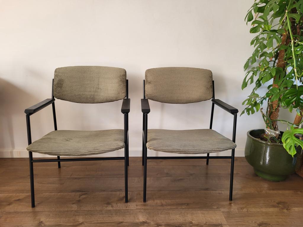 Set Gijs van der Sluis stoelen - Nieuw gestoffeerd, Gebruikt, Twee, Overige kleuren, Ophalen of Verzenden