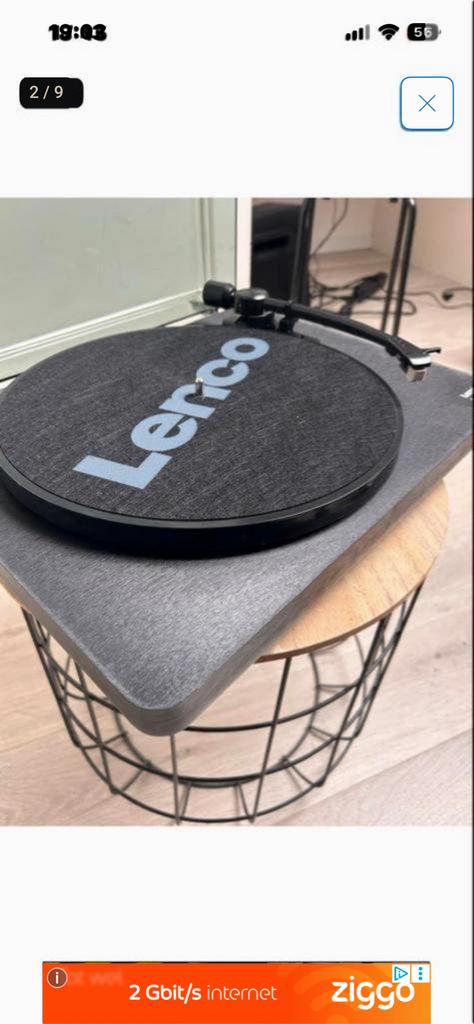 Lenco L30 Platenspeler met USB-aansluiting en Stofkap, Zo goed als nieuw, USB-aansluiting, Platenspeler, Ophalen