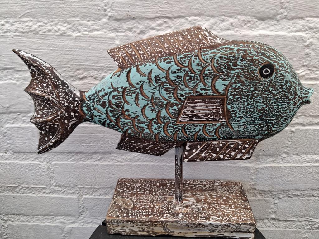 Ibiza Beach Vibes koi fish on stand L, Verzenden
