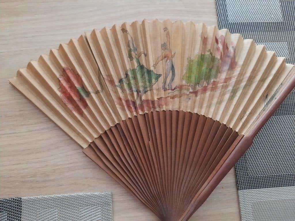 Vintage spaanse waaier, Ophalen of Verzenden