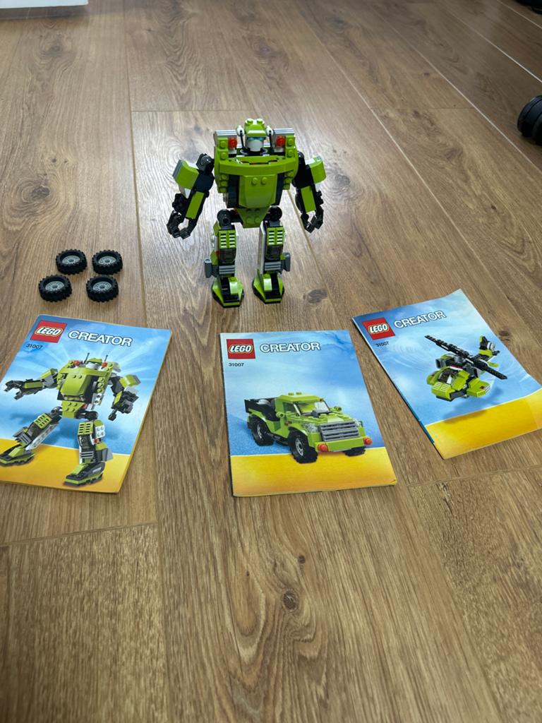 Lego Creator 31007 Robot, Auto, Helikopter 3-in-1 set, Kinderen en Baby's, Speelgoed | Duplo en Lego, Lego, Ophalen of Verzenden