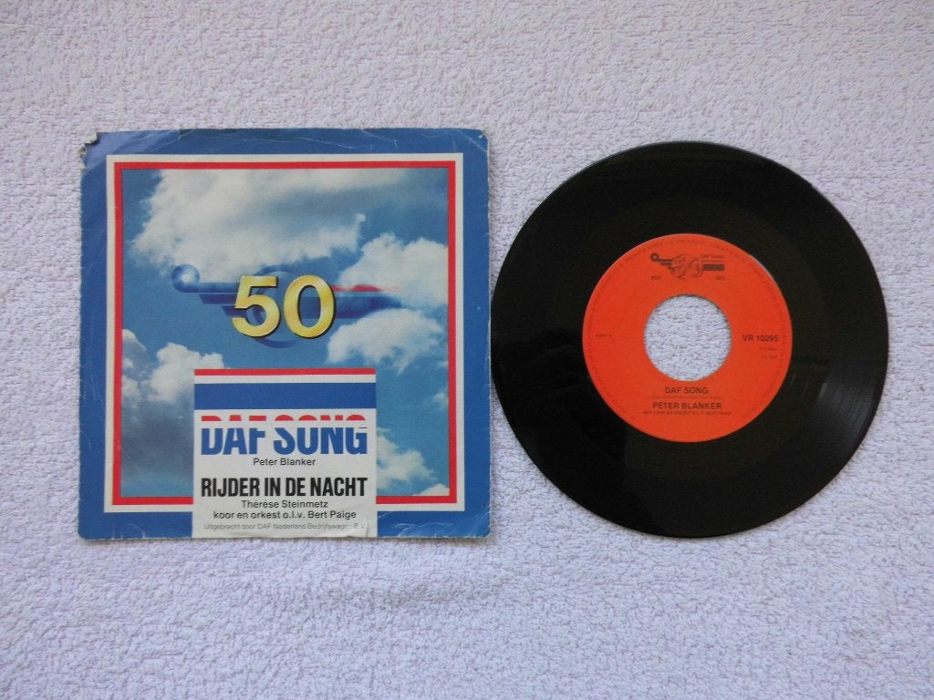 Peter Blanker - DAF Song / Rijder in de Nacht 7 inch single, Gebruikt, 7 inch, Ophalen of Verzenden, EP