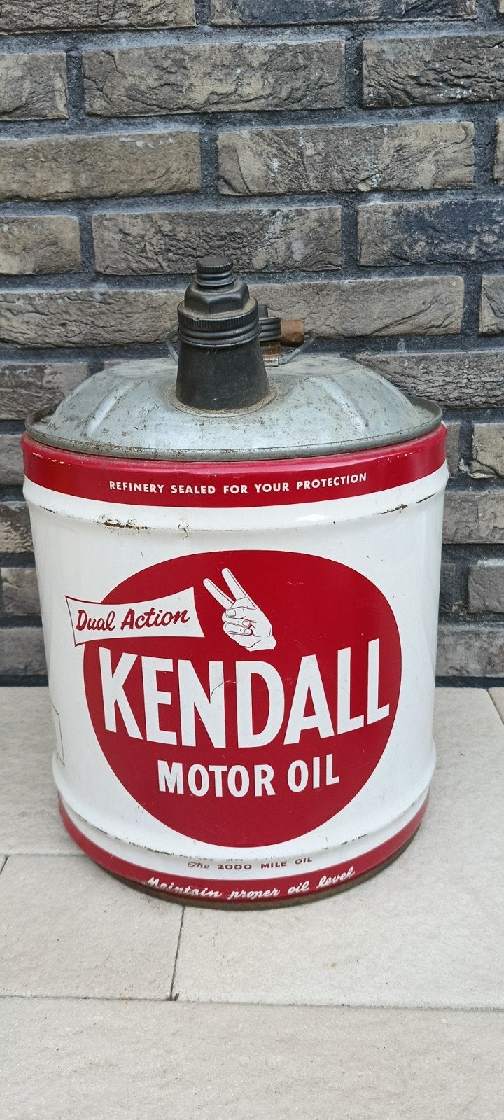 Kendall 5 gallon olie blik uit de USA, Ophalen of Verzenden, Gebruikt, Overige