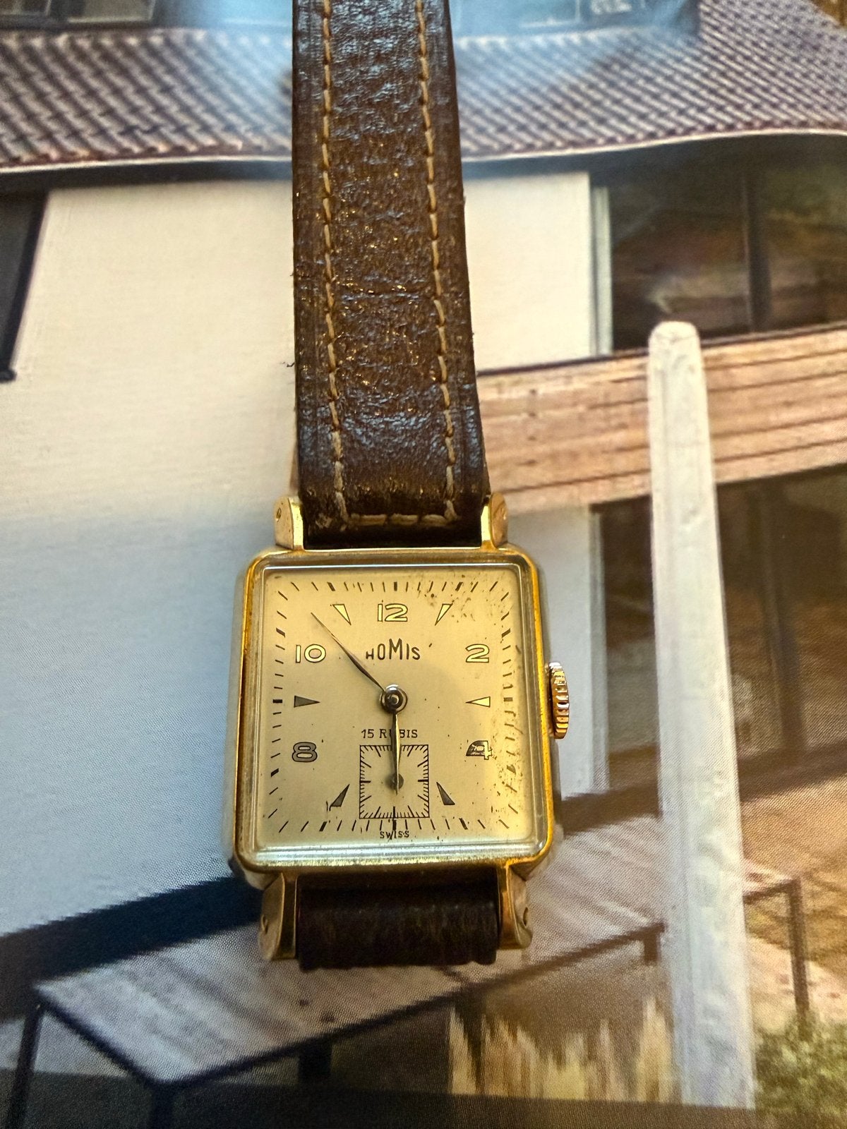 Vintage Homis Polshorloge - Jaren '30-'60, Sieraden, Tassen en Uiterlijk, Horloges | Antiek, Overige merken, Overige materialen