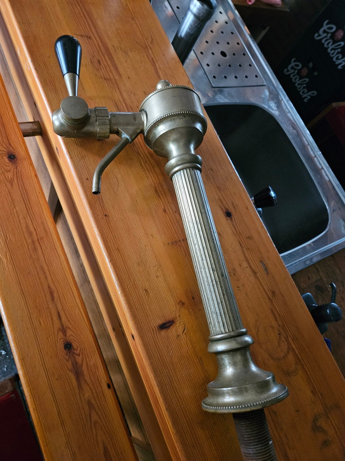 Antieke Bier Tapkraan - Messing, Ophalen