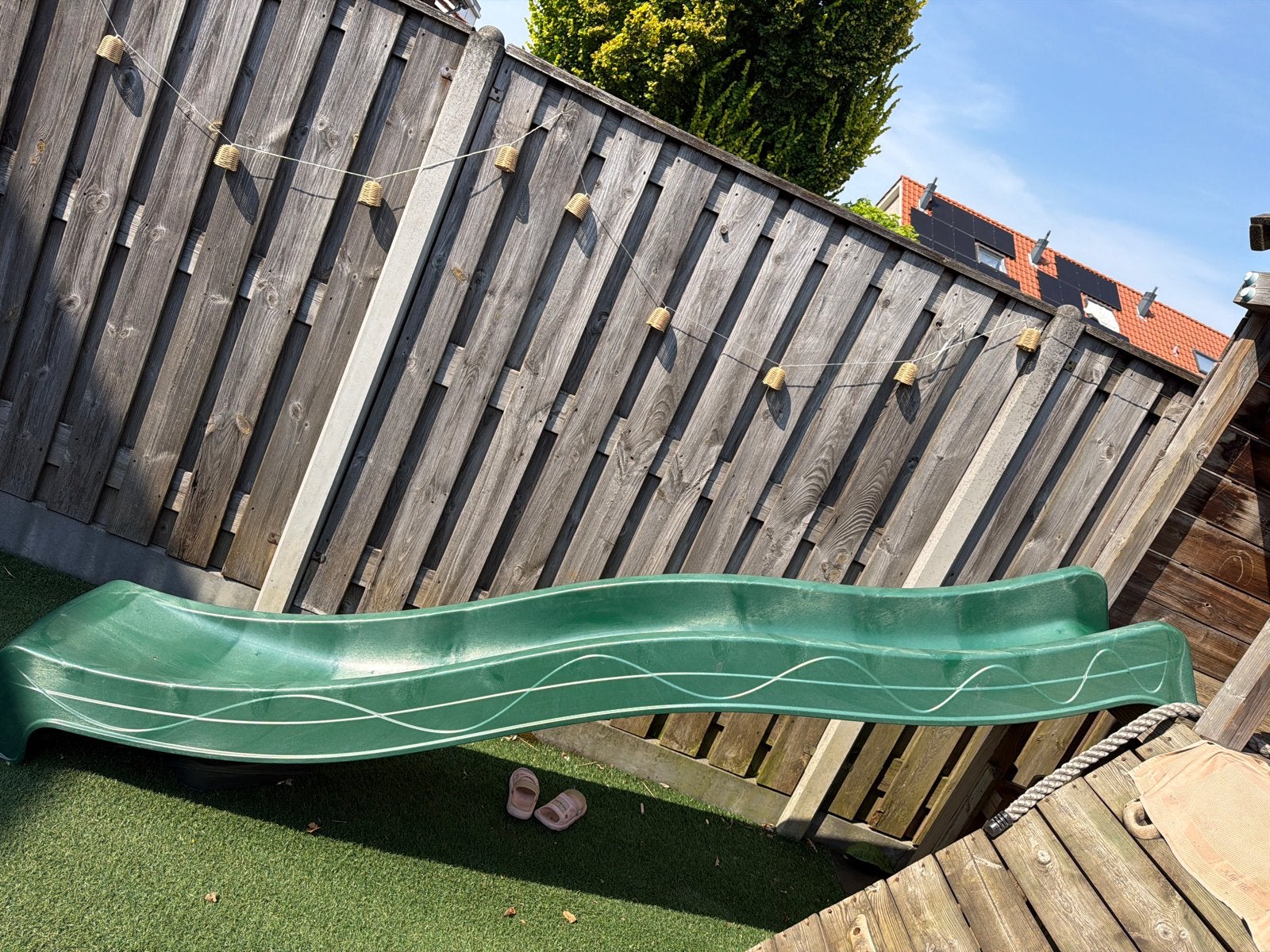 Glijbaan 2,75m - Groen - Goede staat met kleine breuk, Ophalen of Verzenden, Gebruikt