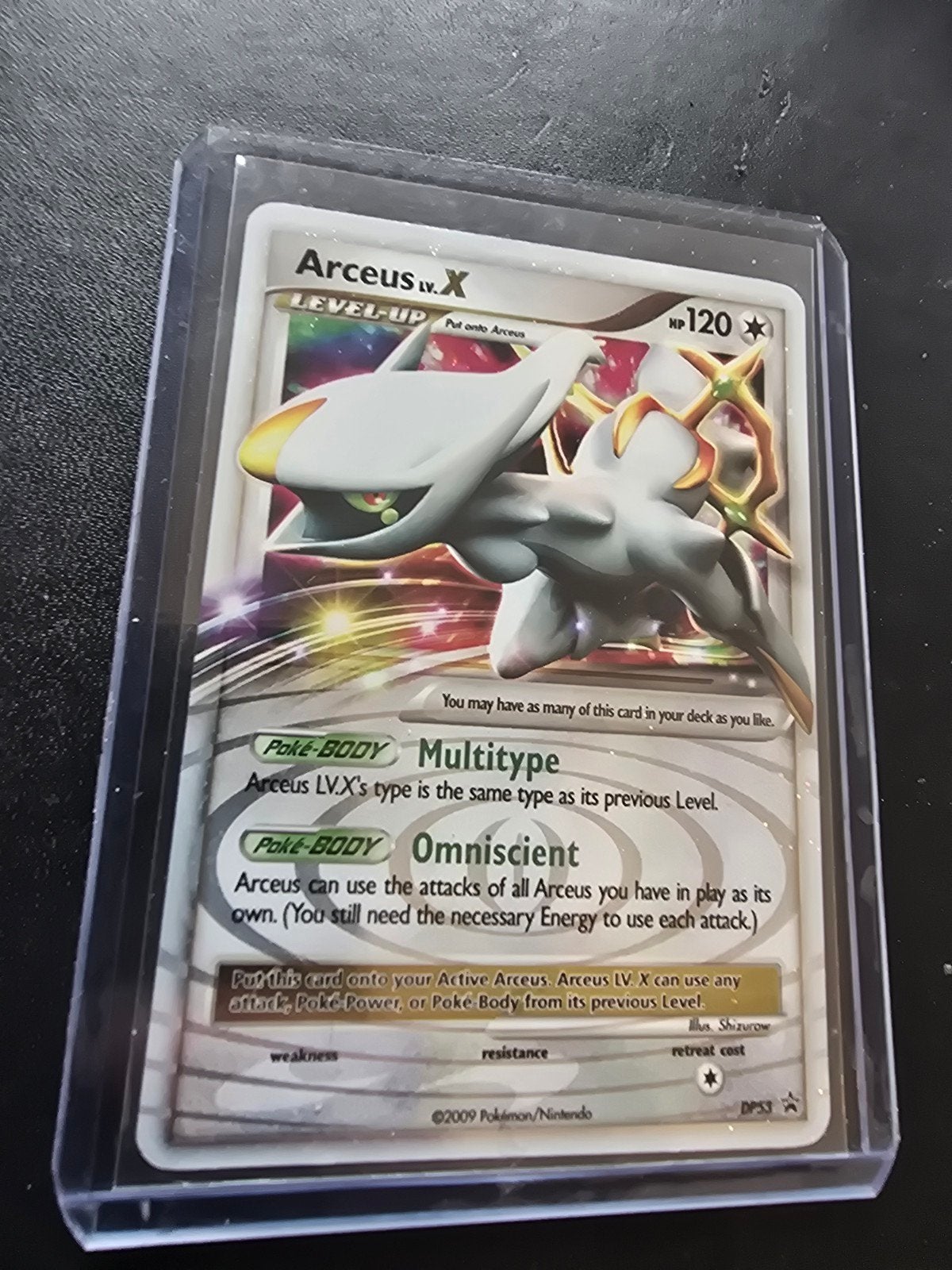 Arceus LV.X Pokémon kaart, Ophalen of Verzenden, Zo goed als nieuw, Losse kaart