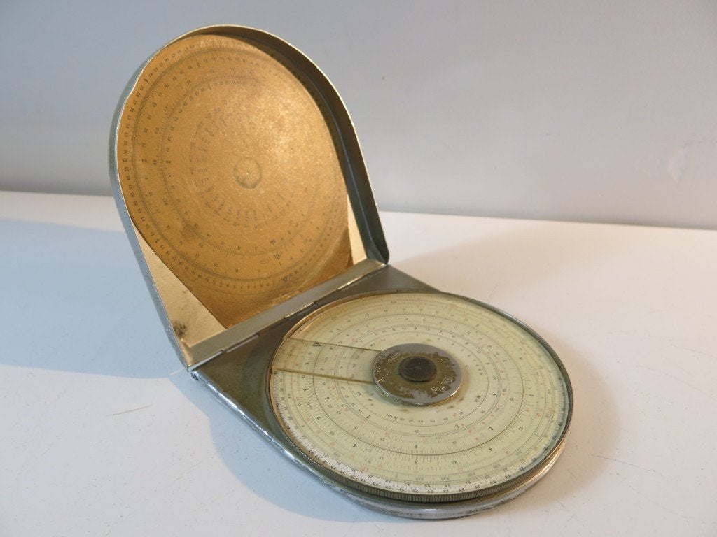 Vintage Alro circulair rekenliniaal ca 1930, Ophalen of Verzenden