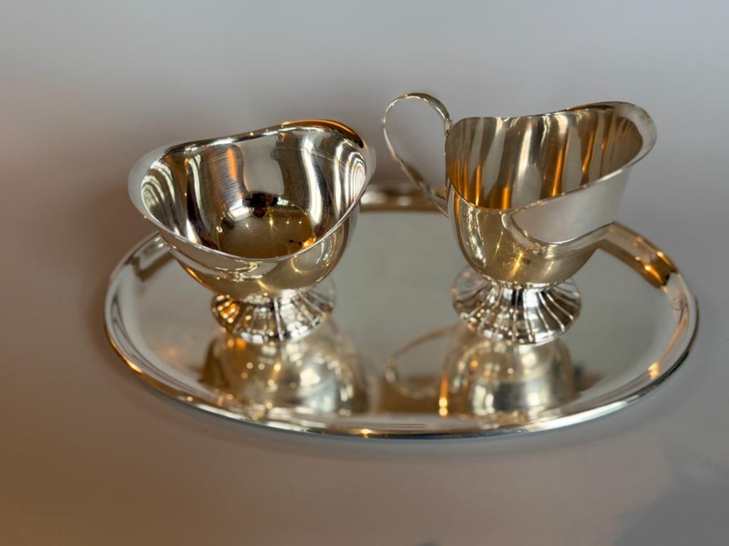 Verzilverd roomstel “Ampire” Douwe Egberts, Ophalen of Verzenden