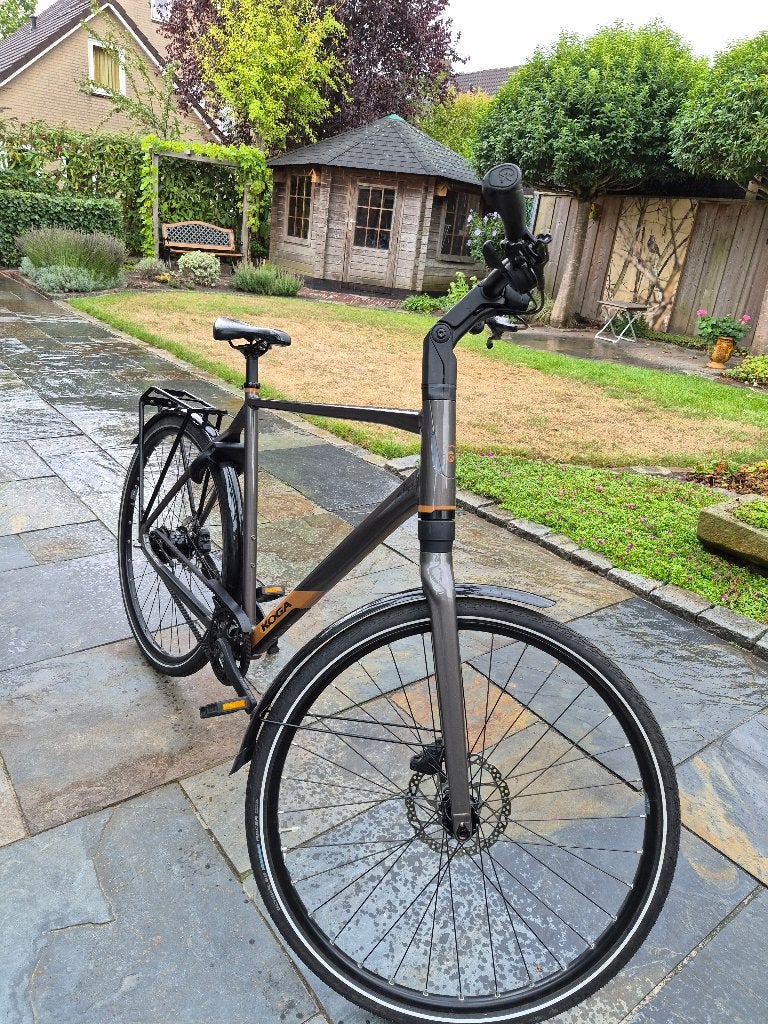 Koga F3 8.0 Herenfiets - Limestone High Gloss, Fietsen en Brommers, Ophalen, 28 inch, Vering, 10 tot 15 versnellingen