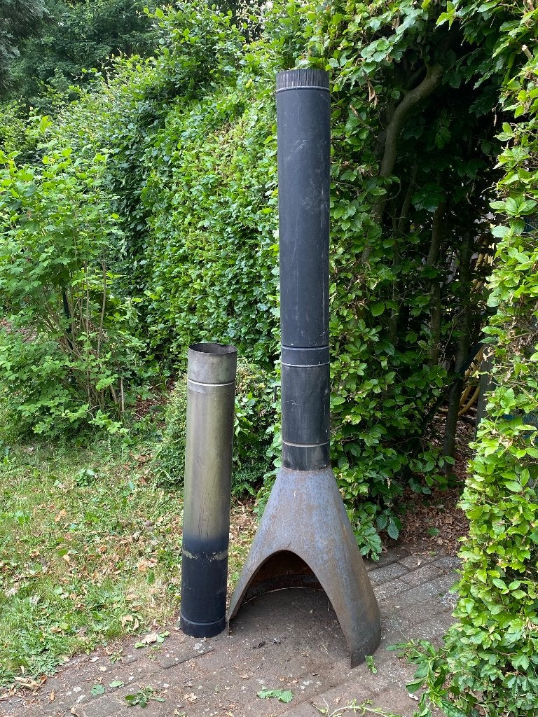 Kachel, openhaard en buizen, Ophalen, Gebruikt, Vrijstaande haard, Houthaard