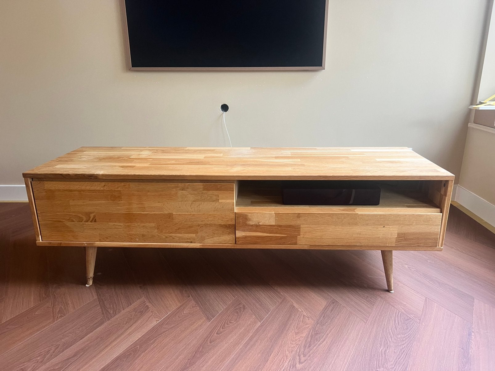 Tv meubel (Woood Tygo 150x47x44 cm), Huis en Inrichting, Ophalen, Gebruikt, 25 tot 50 cm, Minder dan 100 cm