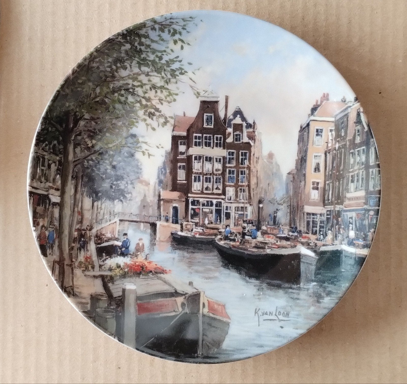 Sierborden 'Grachten van Holland', Ophalen