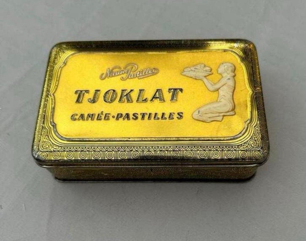 Vintage Tjoklat Camee Pastilles Blikken Doos, Ophalen of Verzenden, Gebruikt, Overige